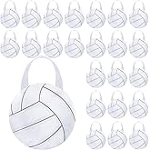 Shihanee 24 Pcs Volleyball Party Favor Bags, Sport Game Treat Handbags, Non Woven Gift Bags for Sport Theme Party Supplies