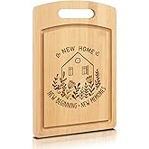 Joeyan House Warming Gifts New Home, Personalized House Warming Gifts, New Home Gift Idea for Women Men Homeowner Hostess, New House First Apartment Essentials, New Home New Memories Cutting Board