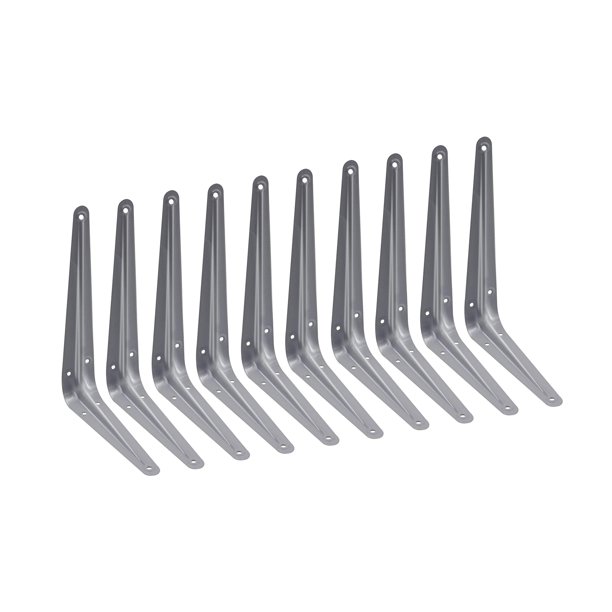 EAI 200x150mm / 8x6" Original London Pattern Shelf Bracket | Silver/Grey | Pack of 10