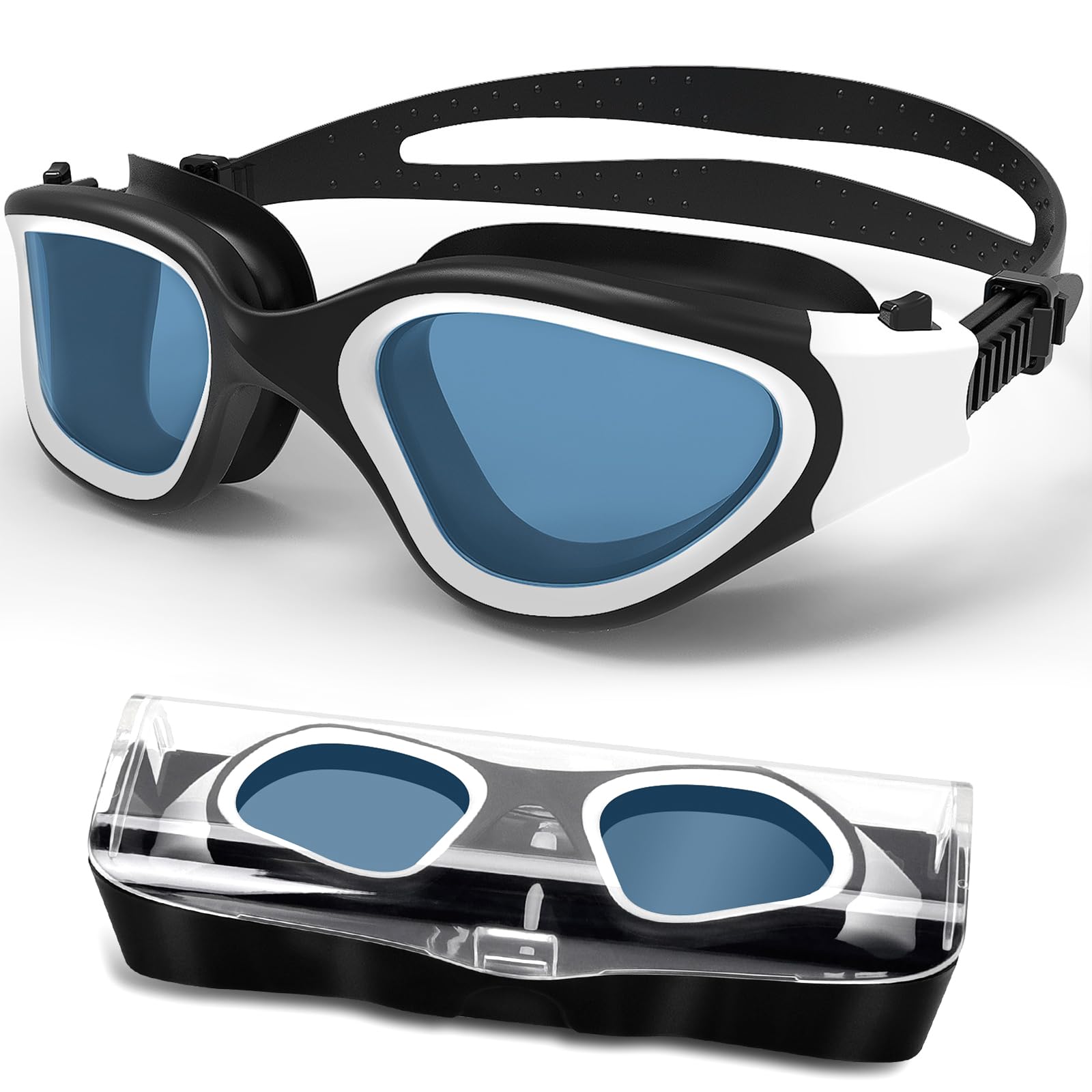 HotSrace Swimming Goggles Polarized/Non Polarized Anti Fog Anti UV No Leakage,Swim Goggles Soft Silicone Clear Vision Easy to Adjust for Adult Men Women Teenager — image 1