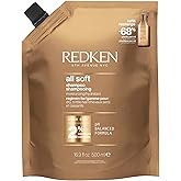Redken All Soft Shampoo, For Dry/Brittle Hair, Moisturizes & Provides Intense Softness and Shine, With Argan Oil