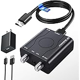 kurtmark HDMI to RF Modulator for TV with HDMI Cable and Power Adapter | Plug and Play HDMI to Coax Adapter, NTSC CH3/CH4 Output, PLL Control, 1080P HDMI Input, for Antenna TVs and Game Consoles