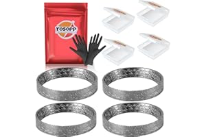 YOSOPP Cone Exhaust Gasket for Harley, Made of Graphite & Steel Mesh - Fits 1984-later Most Harley Davidson Bikes: Touring, Sportster, Dyna, Softail, 4pcs