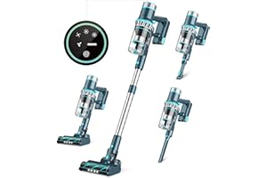 Belife BVC12 Cordless Vacuum Cleaner, 38Kpa/450W Stick Vacuum with Brushless Motor, Wireless Vacuum with LED Display, Max 45min Runtime, Lightweight vaccum for PetHair Hardwood Floor Carpet