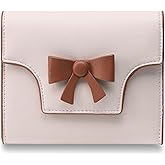 yiijay Small Wallet for Women Cute Bowknot RFID Blocking Bifold Leather Credit Card Holder Compact Wallet Lady Girls' Mini Purse with Zipper Pocket