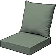 Arden Selections earthFIBER Outdoor Deep Seat Cushion Set, 24 x 24, Water Repellent, Fade Resistant, Deep Seat Bottom and Back Cushion for Chair, Sofa 24 x 24, Sage Green Texture