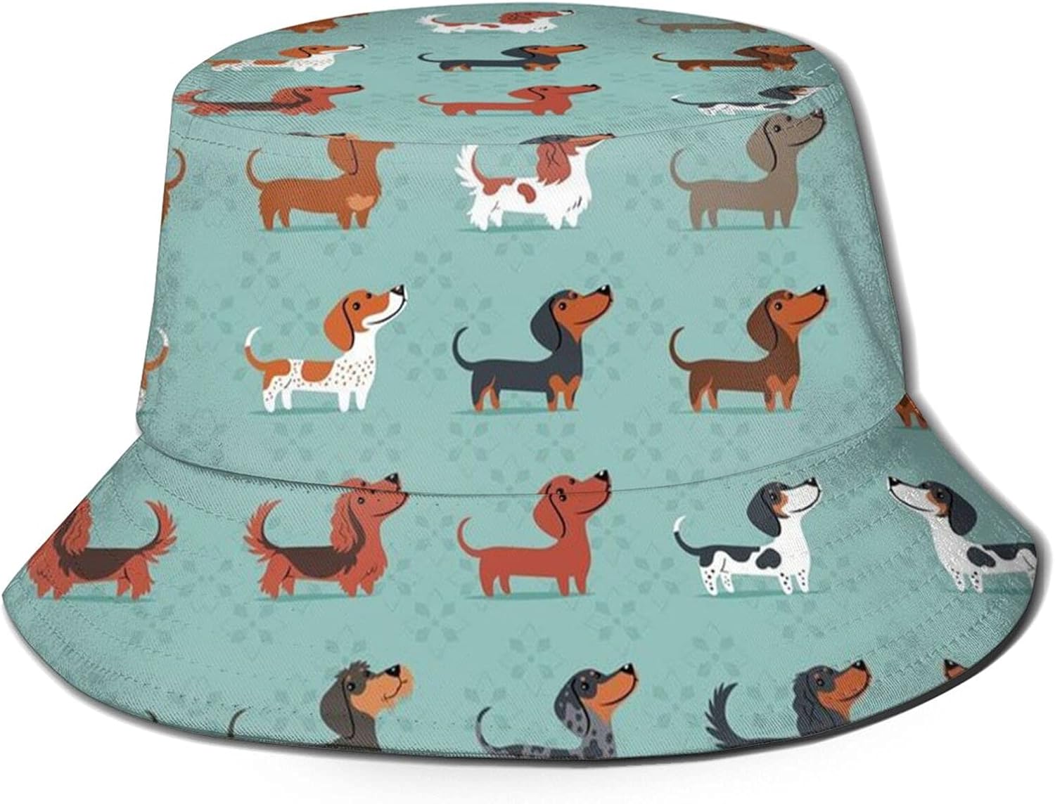 Cute Dog Breeds Bucket Hat Travel Bucket Beach Sun Hat, Unisex