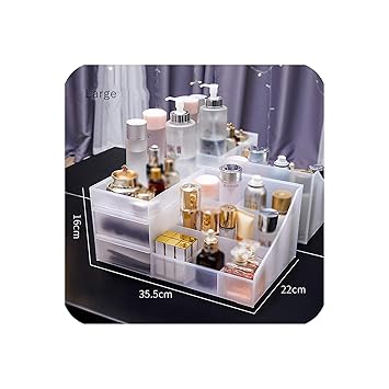 Amazon Com Plastic Storage Box Makeup Drawers Organizer Box