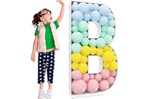 ASEE'M Asee’m Mosaic Letters 4FT Large Marquee Letters Frame Light Up Letter B Pre-Cut Foam Board Decorations for Party Baby Shower Birthday Wedding
