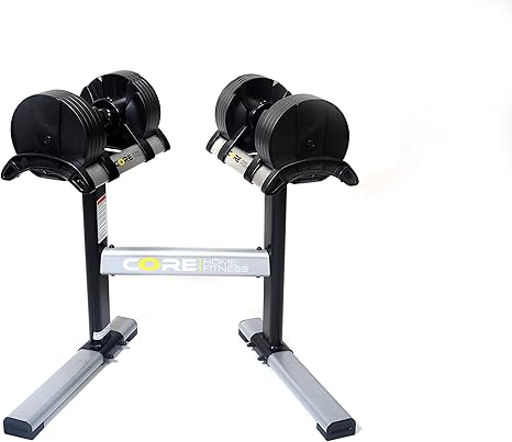 Ajustable Juego de mancuernas y soporte por Core Home Fitness ...