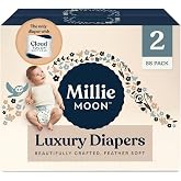 Millie Luxury Diapers &ndash; Ultra Soft CloudTouch Disposable Diapers with 12 Hour Absorbency &amp; Wetness Indicator (2-88ct)