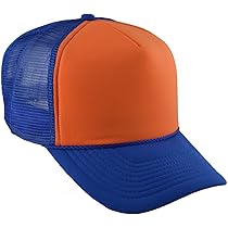 ハット WEB LOGO MESH CAP [BLUE/ORANGE] Amazon.com: Royal Blue and Orange Industrial Mesh Trucker