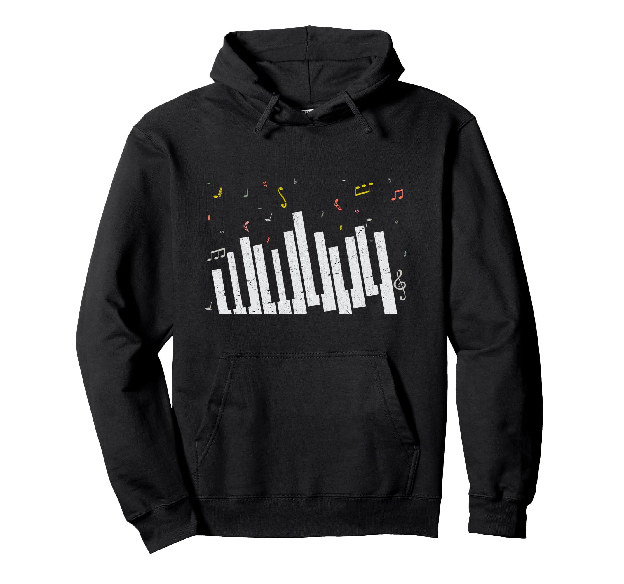 Piano Player Keyboard Classical Music Notes Pianist Piano Pullover Hoodie