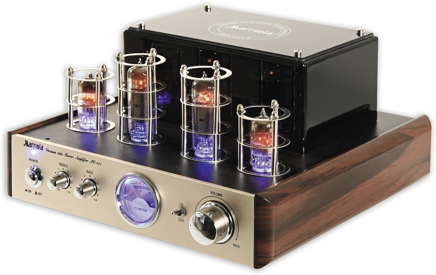 Tube Amplifier Valve Amplifier 4Tubes2x40 Watt Gold/Natural Wood