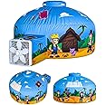Skywin Inflatable Tent for Kids (Blox Style), Inflatable Air Tent for Kids Sets Up and Stores Away in Seconds, Improved Blow up Fort (Fan NOT Included)
