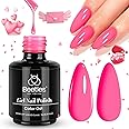 Beetles Hot Pink Gel Nail Polish 1Pcs 15ml Neon Pink Gel Nail Polish Bright Pink Gel Polish Soak Off Uv LED Nail Lamp Gel Polish for Women