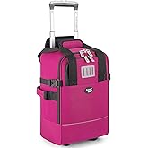 Boardingblue 17x10x9 Inches United Airlines Rolling Personal Item Under Seat Travel Bag Suitable For Major Airlines, Not Suitcase, Rolling Travel Bag Design (Purple, 17x10x9 Inches)