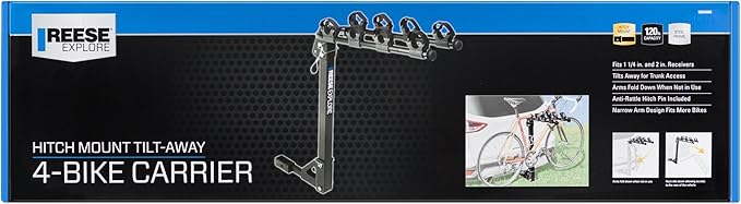 reese explore hitch mount 2 bike carrier