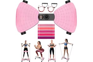 HEH Waist Twister Machine Exercise, Adjustable Ab Twister Board with Digital Display, Waist Twister with 5 Resistance Bands, 