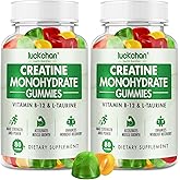 Creatine Monohydrate Gummies 5g - Creatine for Women & Men - Pre Workout Supplement for Muscle Strength, Muscle Builder, Energy Boost Low Sugar Chewable Creatine Gummies 160 Count