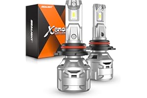 SEALIGHT 9006/HB4 30000LM Bulbs, 60000H Super Long Lifespan 9006 Fog Lights, 6500K Cool White with 15000RPM Cooling Fan, 1:1 Real Size, Pack of 2