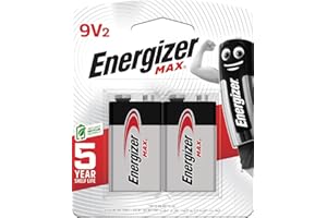 Energizer 9V Alkaline Battery Retail Pack - 2-Pack