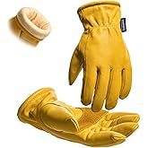 toolant Winter Work Gloves for Men, Insulated Leather with Water Resistance and Abrasion Protection for Cold Weather