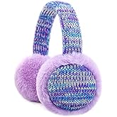 RAOEXI Winter Ear Muffs For Kids Warm Furry Knit Girls Earmuffs Boys Baby Plush Toddler Ear Warmers Outdoor Ear Covers