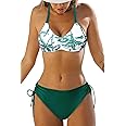 CUPSHE Women's 2 Piece Bikini Set Back Braided Straps with Reversible Bottom