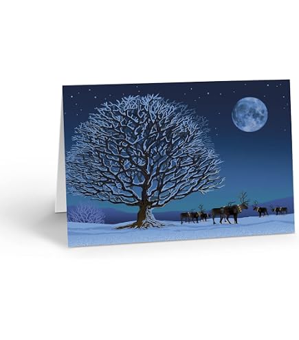 Stonehouse Collection Forest Trees Christmas Postcards - 40 Assorted 4x6 Inch Fill-in-the-Blank Cards - View #8