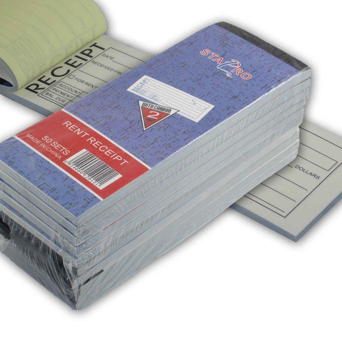 Rent Receipt Book With Carbon Copy Duplicate 2 parts 50 Sets Size 8" X