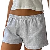Comfy Pajama Shorts Women Low Rise Lounge Floral Elastic Waist Micro Boxers Shorts Cute Sleep (Pj) Bottoms