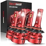 Torchbeam T2 9005/HB3 9006/HB4 LED Headlight Bulb Kit 16000 Lumens, 6500K Cool White, High Beam Low Beam, 400% Brightness, Co