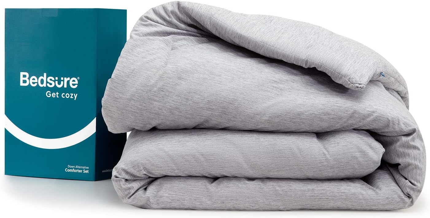 Bedsure Queen Comforter Set, Bed Comforter Queen Set, Grey Comforter Queen Set, Cationic Dyeing Queen Comforter with Pillow Shams(Queen/Full, 88x88 inches, 3 Pieces): Home & Kitchen