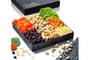 ZALIK Dried Fruit and Nuts Gift Baskets for Families Valentines Day Gifts Family Gifts for All Gift Basket Dry Fruits Box Food Gifts for Delivery Prime, Sympathy Ideas for Couples Men Women Mom Dad Grandma