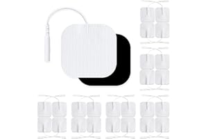 LANIENEY 24 Pack 2" x 2" TENS Unit Replacement Pads Reuse More Than 45 Times, Upgraded Self-Adhesive Pads Compatible with AUVON, TENS 7000, White