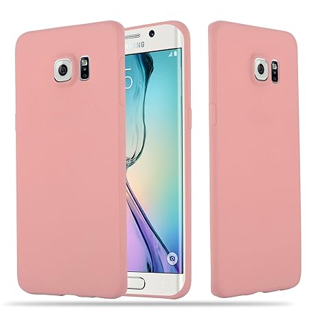 Cadorabo Hülle für Samsung Galaxy S6 Edge Plus - Hülle in Candy ROSA – Handyhülle aus TPU Silikon im Candy Design - Silikonhü