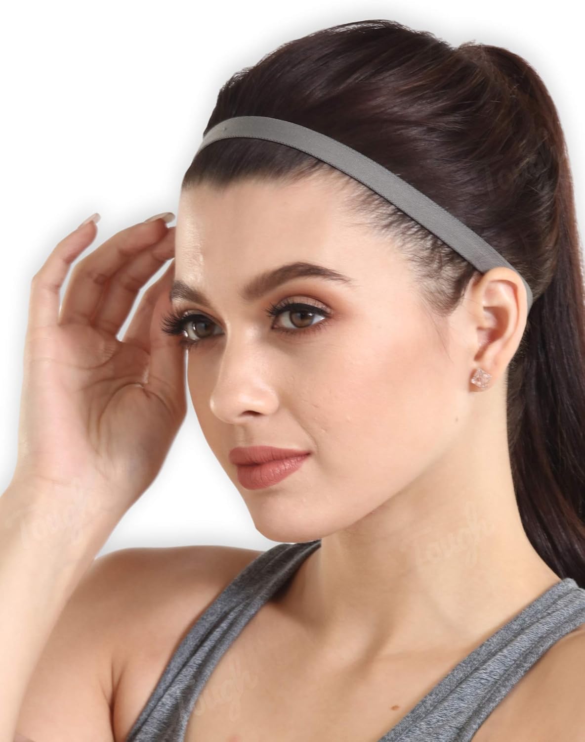 Elastic Thin Sports Headbands - 6 Pack Skinny Athletic Hair Bands for Men, Women, Boys & Girls - Non Slip Silicone Grip Hairband & Mini Sweat Band for Soccer, Workout, Running, Exercise, Volleyball : Clothing