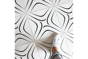 Velluppa 2PCS Large Tile Stencil 12"x12", Reusable Large Floor Stencils for Painting Floors, Concrete Stencil for Patio, Wall