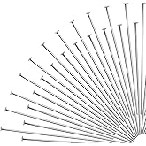 TOAOB 500pcs Flat Head Pins for Jewelry Making 2 Inch Silver Headpins Brass Beading Pins for DIY Crafts Necklaces Bracelets Earrings