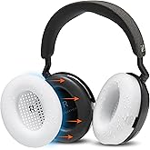 WC SweatZ Momentum 4 - Patented Earpad Covers for Sennheiser Momentum 4 Wireless Over Ear Headphones by Wicked Cushions | Sweatproof & Easily Washable | White