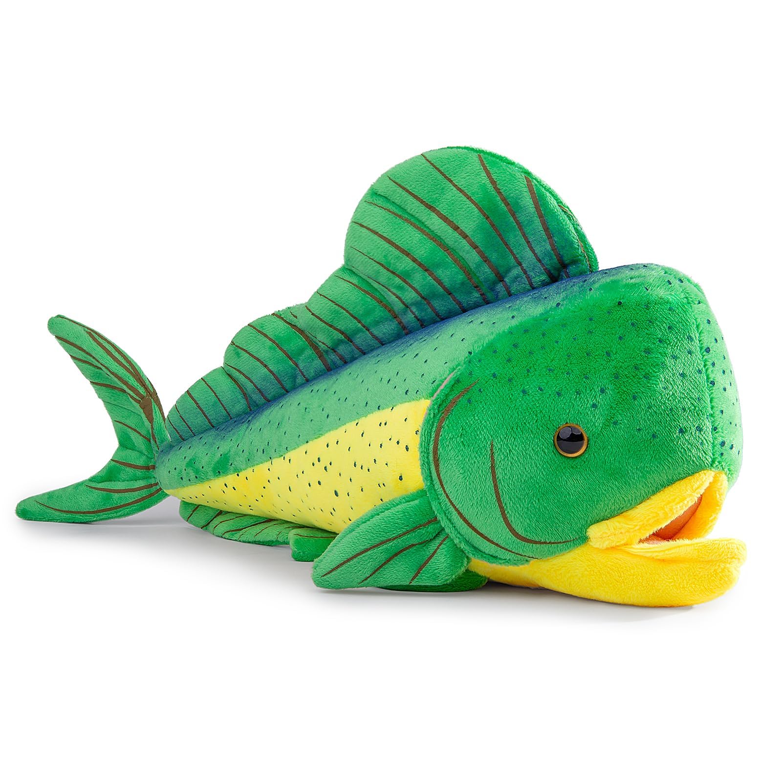 lilizzhoumax Mahi Mahi Fish Plush Toy Cuddly Realistic Stuffed Animal Fish Toy Pillow Cute Ghost Head Knifefish Super Soft Sea Creatures Home Decoration Gift for Girls, Boys, Babies 18in — image 1