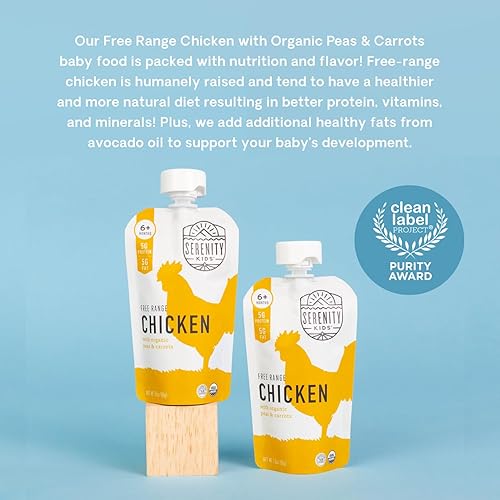 Serenity Kids 6+ Months Baby Food Pouches Chicken Puree BPA-Free
