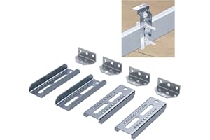 ECOTRIC 4PCS 8" Galvanized Swivel Top Bunk Bracket Kit Compatible with 2 x 4 Boat Trailer Crossmember - Ski Boat, Fishing Boa