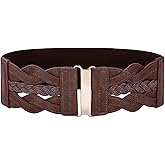 GRACE KARIN Women's Elastic Wide Belts Vintage Stretchy Belt Retro Fashion Cinch Belts for Dresses