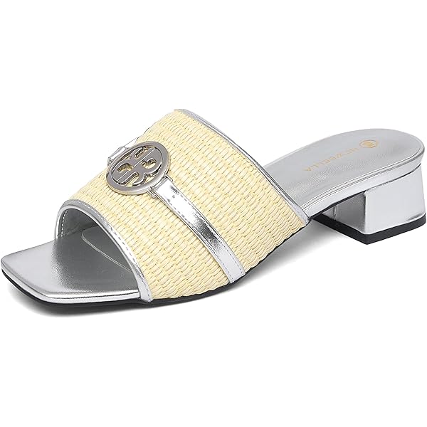 Amazon.com | Women's Square Open Toe Knitted Mules Comfortable