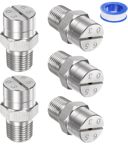 2 Embouts Nettoyeur Haute Pression 0° – Buses 1/4" NPT Acier Inoxydable 1,311 Mm 4000 PSI (Lot De 2)
