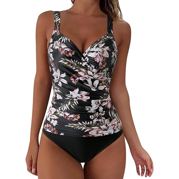 Black Tankini Top Tankini Xl Wajiw Skull Tankini Swimsuits For Women Sexy  Slimming Tummy Control Bathing