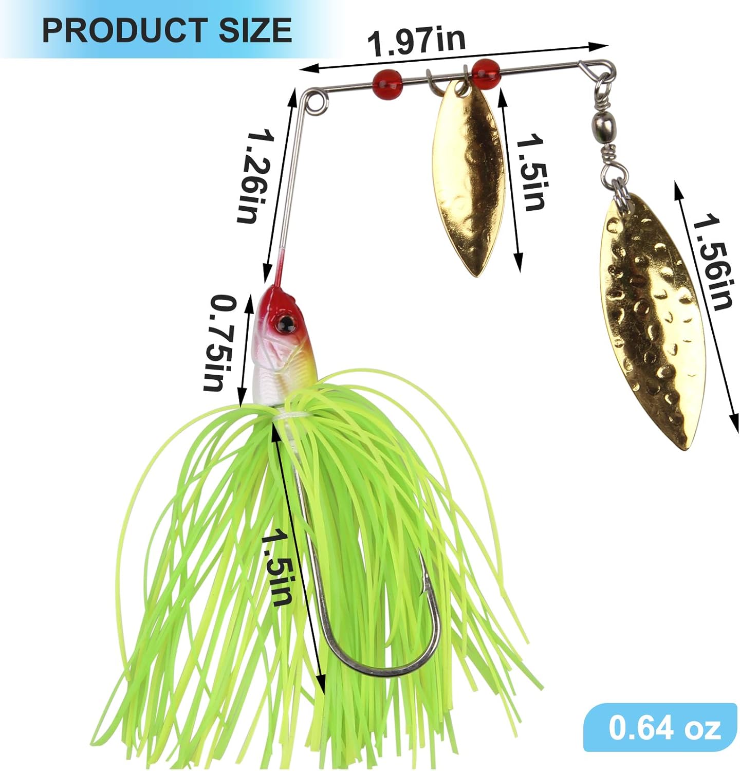 Spinnerbait Fishing Lures Bass Lure Spinner Bait Buzzbait Fishing Lure Hard Metal Spinnerbait Trout Lure Swim Jig for Bass Pike Salmon Freshwater Saltwater Fishing 6/12pcs : Sports & Outdoors