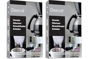 Urnex Dezcal Coffee and Espresso Descaler and Cleaner - 2 Pack - Activated Scale Remover Use with Home Coffee Brewers Espresso Machines Pod Machines Capsule Machines Kettles Garmet Steamers